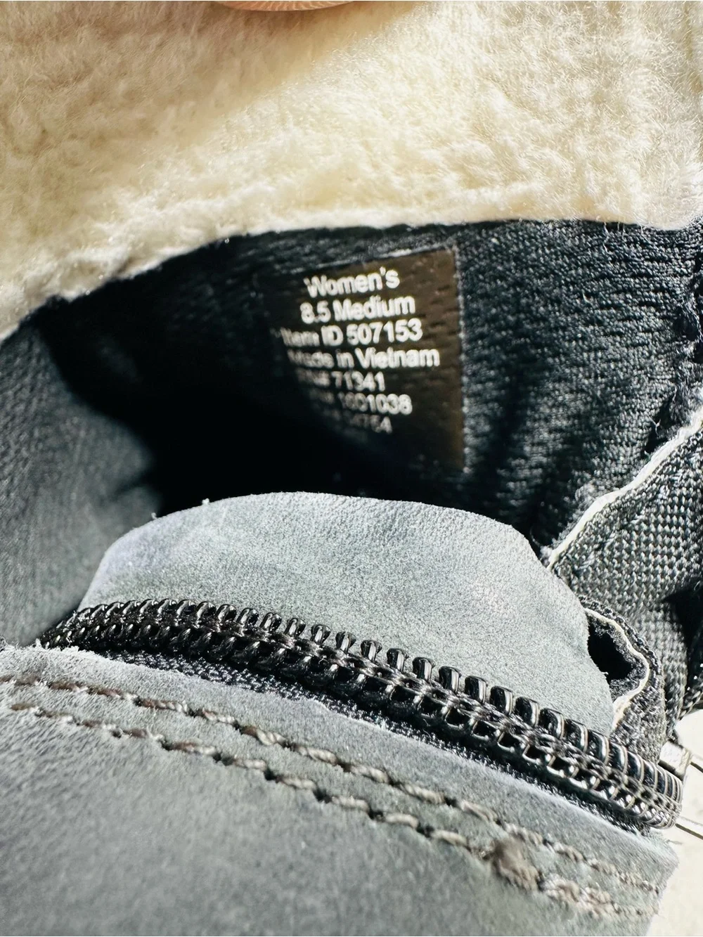 TEK L.L Bean  Winter Ankle Boots in Gray with Sherpa Collar